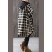 Women Plaid Pockets Button Fall Thick Hoodies Outwear Long sleeve