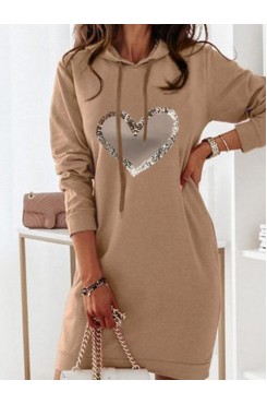long sleeve hooded sweatshirt dress HF1210-02-01
