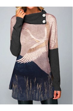 Leisure slim fit pattern wool knitted top HF3301-04-04