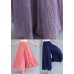 Bohemian Purple Elastic Waist Linen Wide Leg Pants Summer