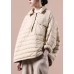 Fine khaki down coat trendy plus size snow jackets lapel pockets women winter outwear