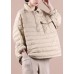 Fine khaki down coat trendy plus size snow jackets lapel pockets women winter outwear