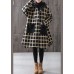 Women Plaid Pockets Button Fall Thick Hoodies Outwear Long sleeve